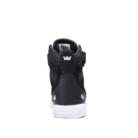 Mens Supra High Top Shoes BREAKER Black/Silver/white | AU-99009